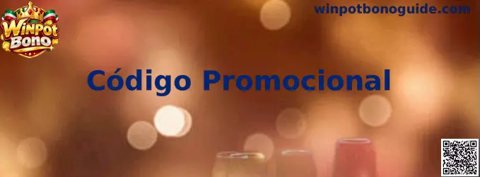 Guía visual sobre el proceso para ingresar un código promocional de Winpot Bono