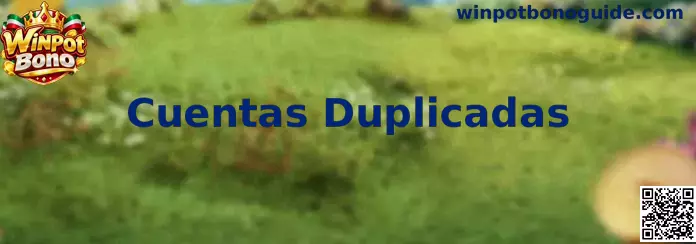 Guía informativa de Winpot Bono sobre Cuentas Duplicadas