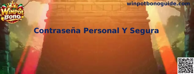 Guía visual para configurar una contraseña personal y segura en Winpot Bono
